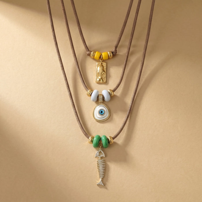 Protective Eye Corded Necklace