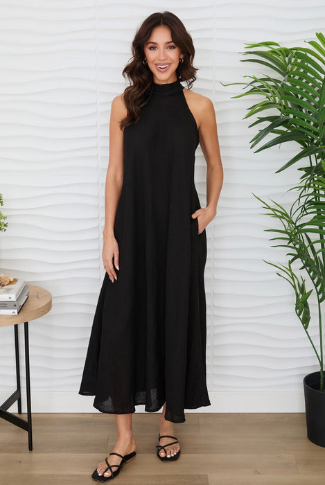 Linen Halter Dress