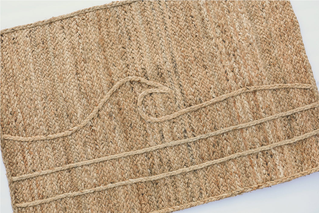 Ocean Wave Jute Doormat