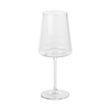 Clear fluted wine glass. Subtle tapered shape with a delicate stem. Measures 4" x 9.5". 19.88 oz/588ml capacity. 