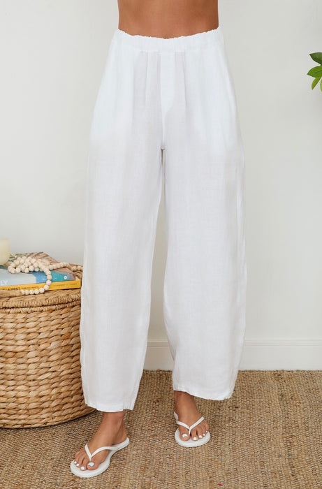 Linen Barrel Leg Pant
