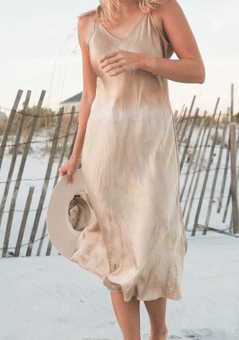 Dip Dye Slip Dress, Caramel