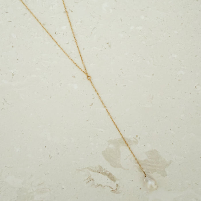 Delicate Baroque Pearl Lariat