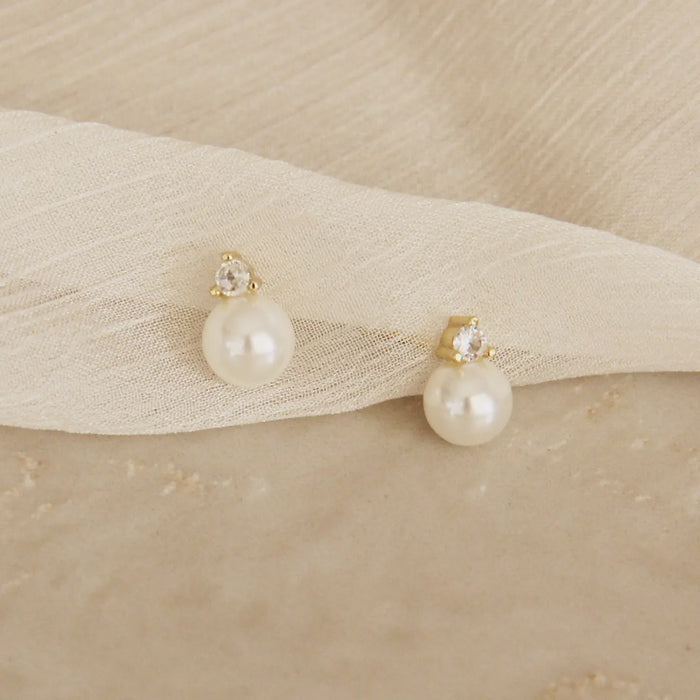 Audrey Pearl + Crystal Studs