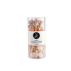 Clear plastic container with 50 cocktail picks topped with natural seashells. Two styles of shell in each package.