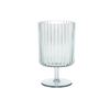 A pale blue fluted wine goblet in reusable acrylic. Ideal for outdoor entertaining. Sold as a set of 4.