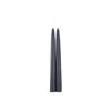 Set of 2 hand dipped taper candles in Heron, a blue-grey color. 9 inch length with a standard 7/8 inch base. Made of high grade paraffin wax in the U.S. with a cotton wick for a clean burn.