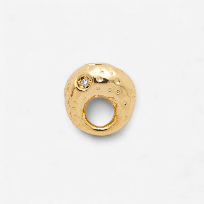 Gold + Stone Spacer Charm