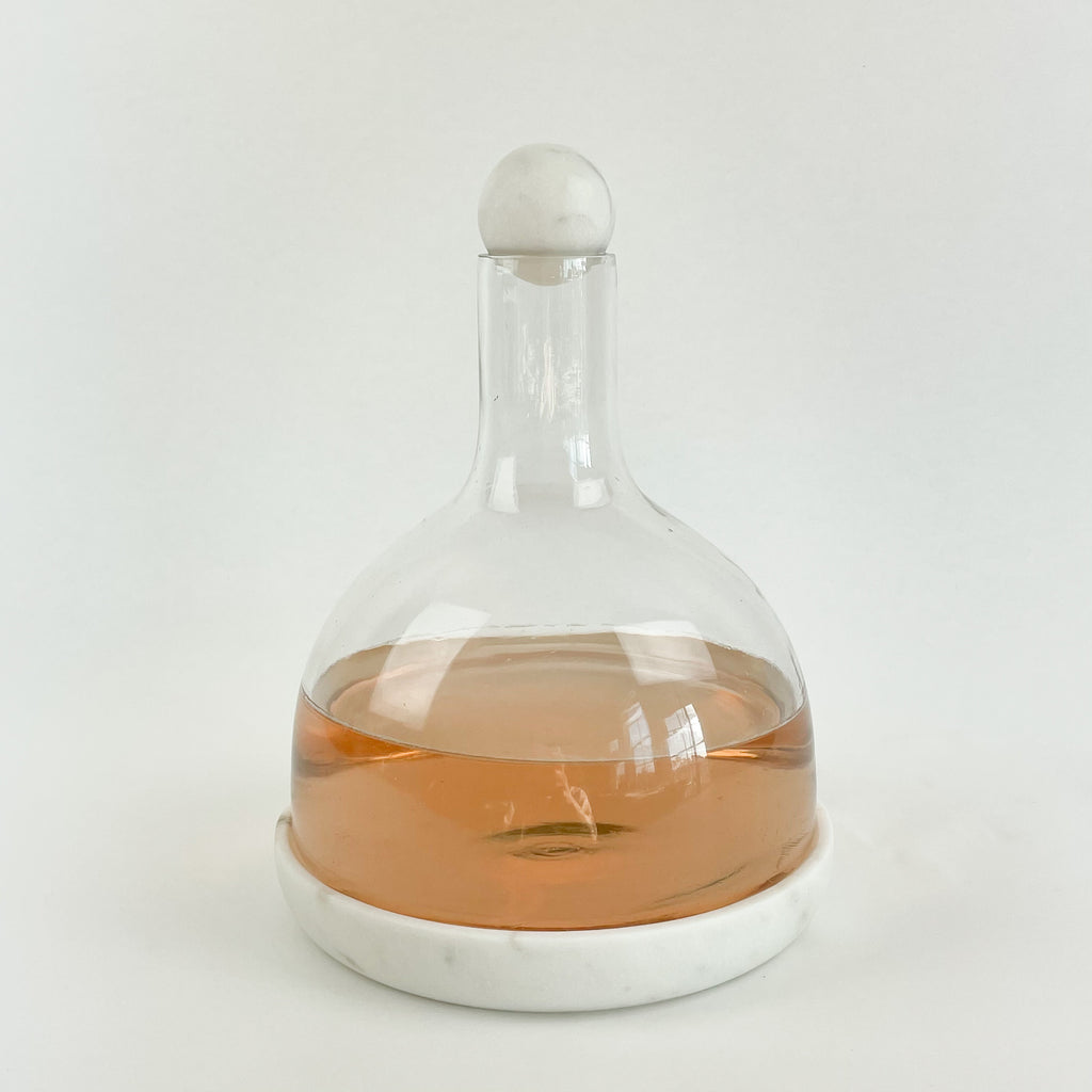 Glass Decanter with Wood Stopper– LINEN & SAND