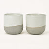 greystone ceramic cup with white glaze