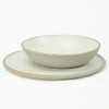 White and grey ceramic dinner plate and bowl by Humble Ceramics
