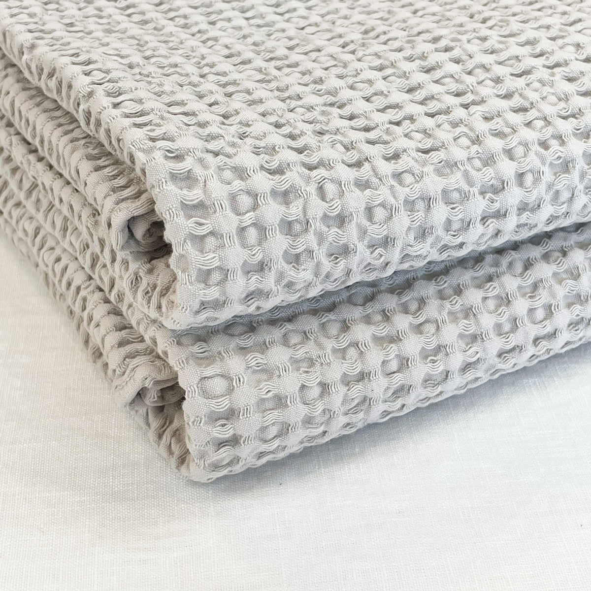QUILTINA Cotton Waffle Weave Dish Towels Set, 17 x 25 Inches, 6 Pack,  Beige, Brown, Dark Grey