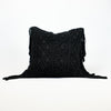 Boho crochet pillow, black