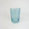Turquoise bubble glass tumbler. Artisan made glassware with tiny bubbles floating throughout. Holds approximately 8 oz. Each sold separately.