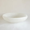 Large resin serving bowl. Shatter resistant translucent white resin. Outdoor serving piece. 14" diameter