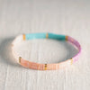Rainbow stretch Tila bracelet.