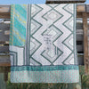 wood block printed Indian quilt in light weight cotton