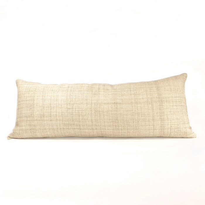 sand colored long lumbar pillow