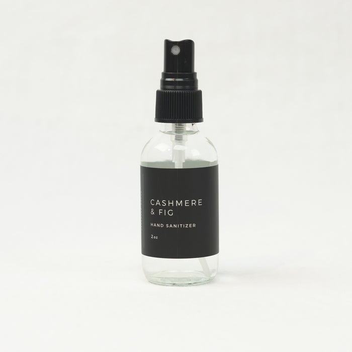 Cashmere & Fig scented hand sanitizer by Lightwell Co,  2 oz spray bottle.