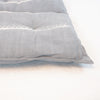 Tie-dye, shibori grey stripe cushion made by Tensira.