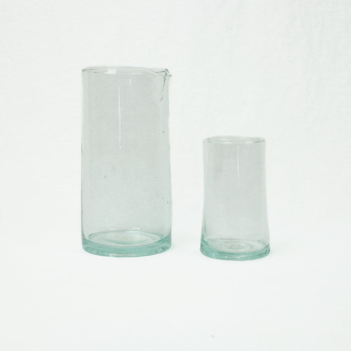 Recycled Glass Pitcher and Tumbler by Hawkins NY.